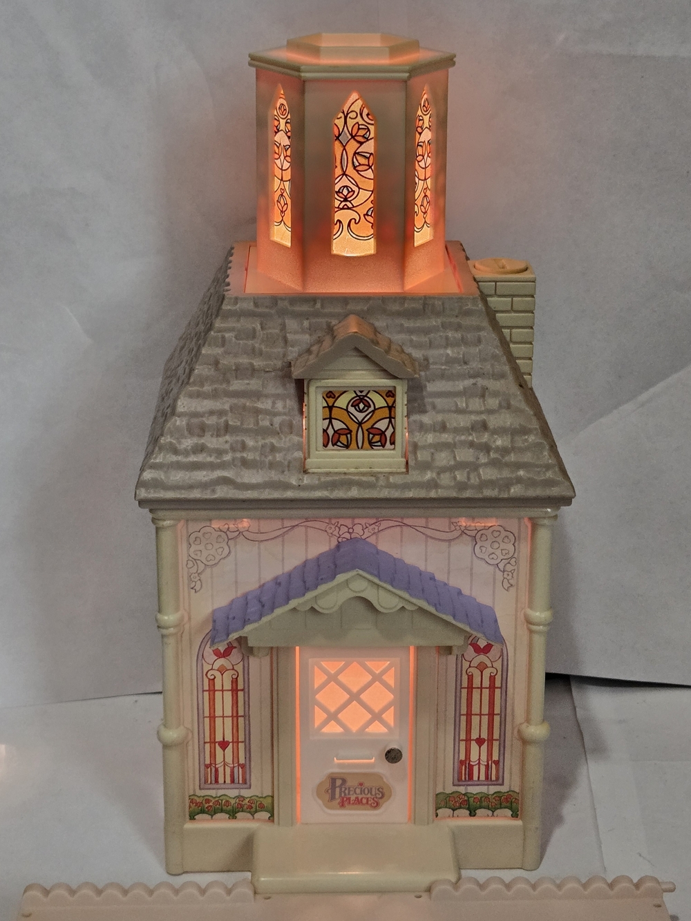 1988 Fisher Price PRECIOUS PLACES SILVER BELLS WEDDING CHAPEL Working Vintage